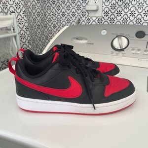 Red and Black Nike Sneakers